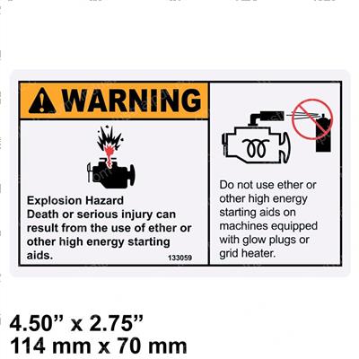 Picture of Decal-Warning-Explosion/Engine