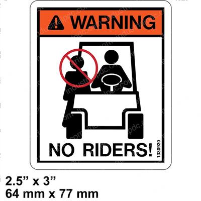 Picture of Decal - No Riders