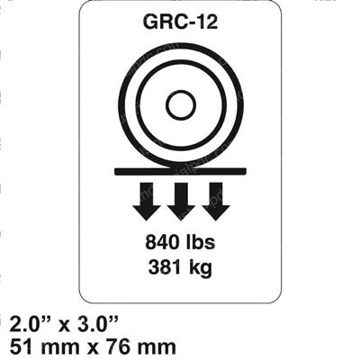 Picture of Decal Label Wheel Load Grc12