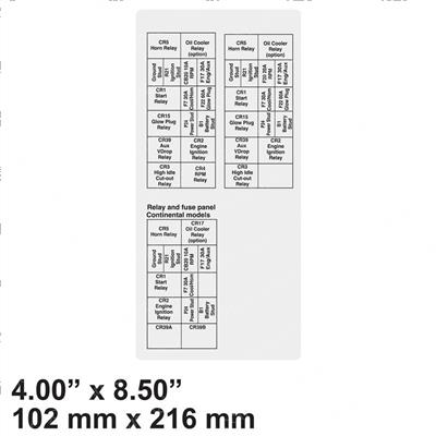 Picture of Decal - Relay and Fuse Panels