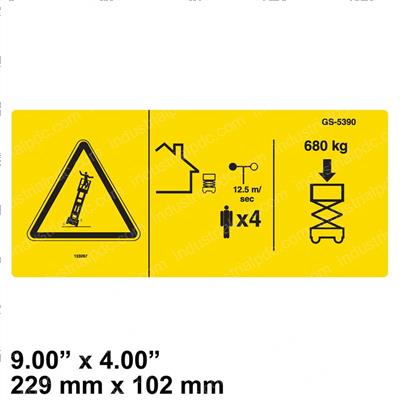 Picture of Decal Danger Maxcap Ce Gs5390