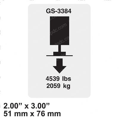 Picture of Decal Label Outrigger Ld 3384