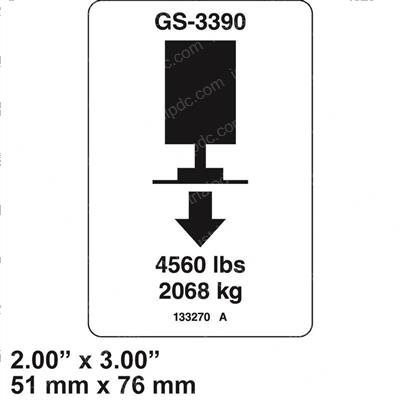 Picture of Decal Label Outrigger Ld 3390