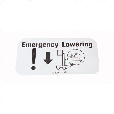 Picture of Decal Label Emergency Lowering