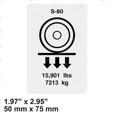 Picture of Decal Label Wheel Load S80