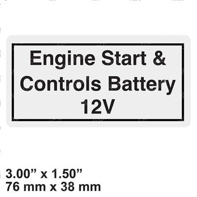 Picture of Decal - Eng Start and Controls