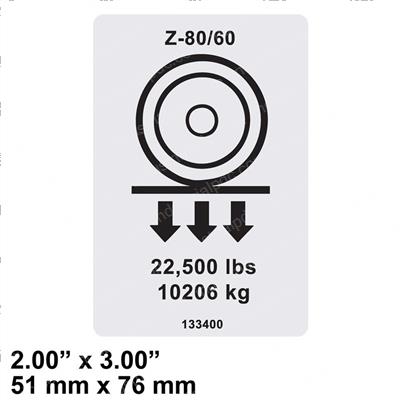 Picture of Decal-Label-Wheel Load Z80