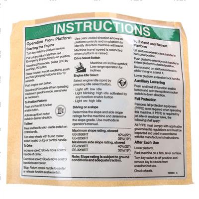 Picture of Decal-Notice-Inst-Plat-Gs68rt