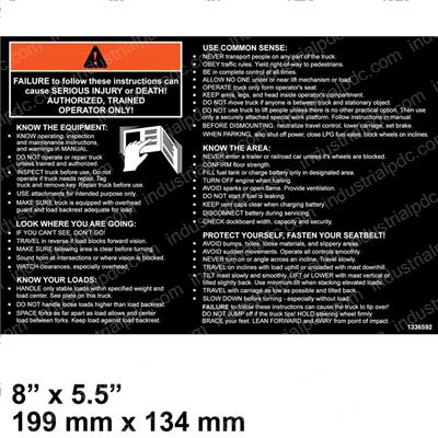 Picture of Decal - Operator Warning