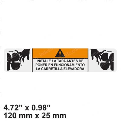 Picture of Label - Fan Warning