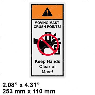 Picture of Decal -  Mast Warning