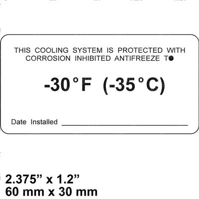 Picture of Label - Anti-Freeze