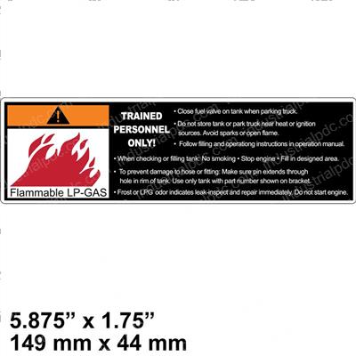 Picture of Decal - Lg Gas Safety Instruct