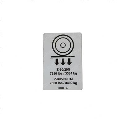 Picture of Decal Label Wheel Load Z30n+rj