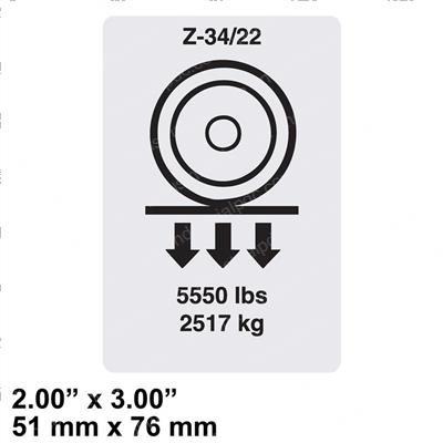 Picture of Decal Label Wheel Load Z34be