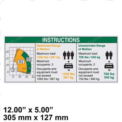 Picture of Decal - Inst Range Capacity