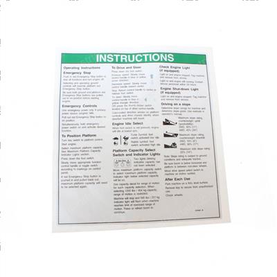 Picture of Decal- Inst- Oper Inst 60x Plt