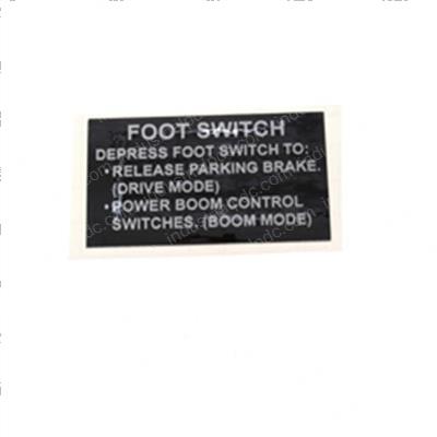 Picture of Decal - Foot Switch Instruction
