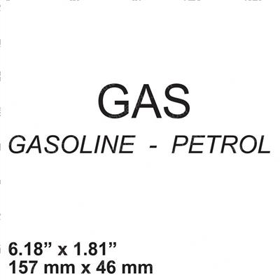 Picture of Decal - Gas (blk)