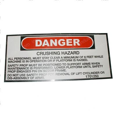 Picture of Decal - Danger Crush Hazard