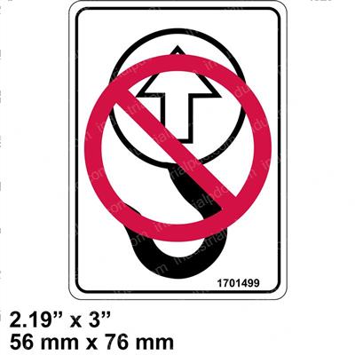 Picture of Decal - No Tie Down/Lift