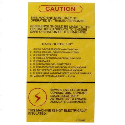Picture of Decal Caution (eng)