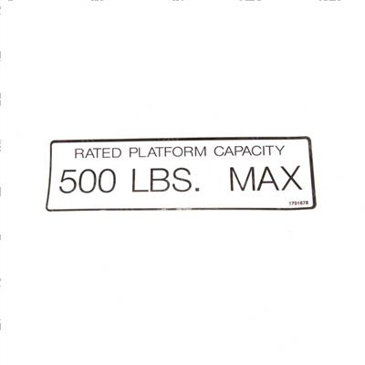 Picture of Decal 500 Lb. Cap.