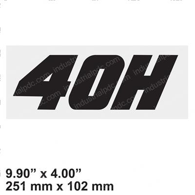 Picture of Decal Model 40h (blk)