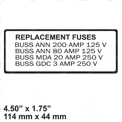Picture of Decal - Fuse Replacement