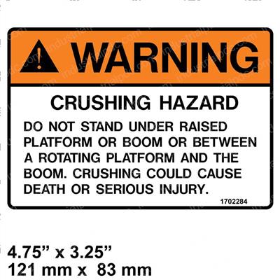 Picture of Decal - Crush Hazard