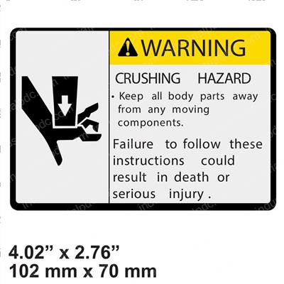 Picture of Decal Crushing Hazard
