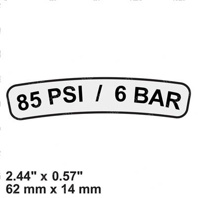 Picture of Decal Tire Press (85 Psi)