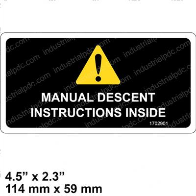 Picture of Decal - Manual Descent