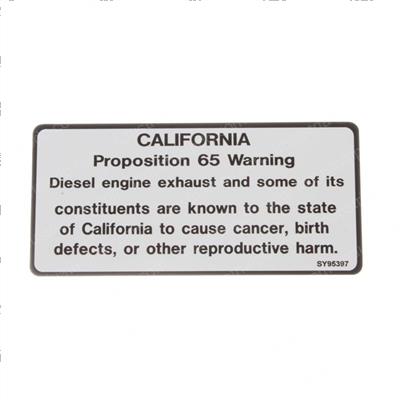 Picture of Decal - Warning Prop 65/Dsl