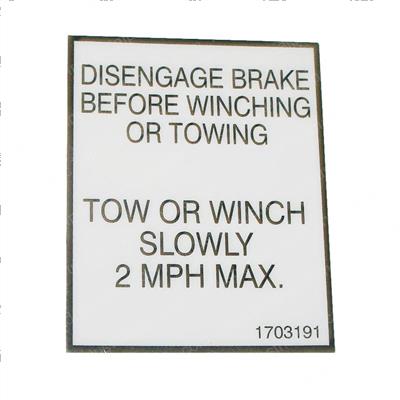 Picture of Decal - Winching/Towing