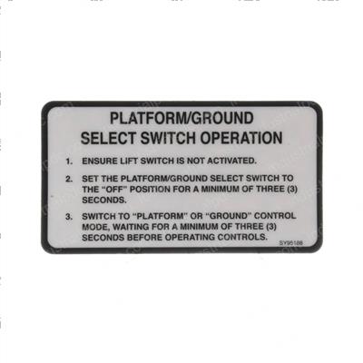 Picture of Decal - Pltf/Grd Switch Oper.