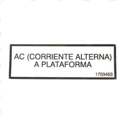 Picture of Decal Ac to Platf