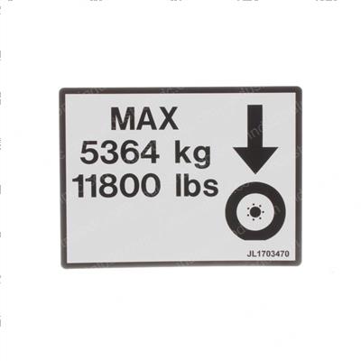 Picture of Decal - Max Tire Load