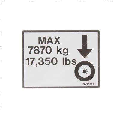 Picture of Decal - Max Tire Load