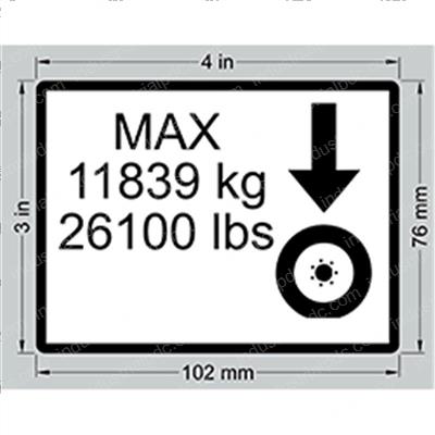 Picture of Decal Max Tire Load