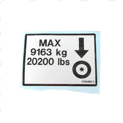 Picture of Decal Max Tire Load