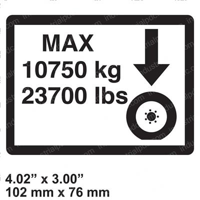 Picture of Decal - Max Tire Load