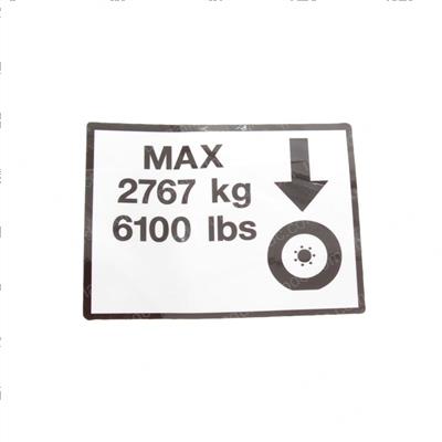 Picture of Decal Max Tire Load