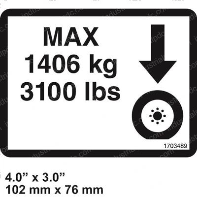 Picture of Decal Max Tire Load