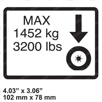 Picture of Decal - Max Tire Load