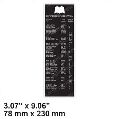 Picture of Decal - Service Manual Ref
