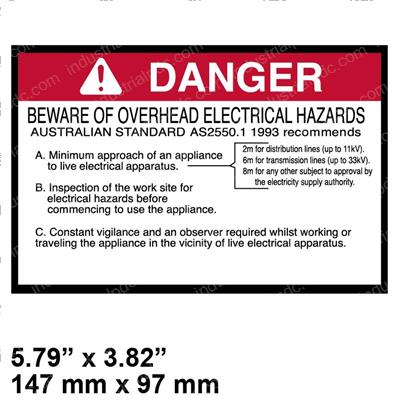 Picture of Decal - Danger (elect Haz)