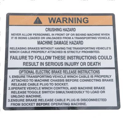 Picture of Decal Warning (aus)