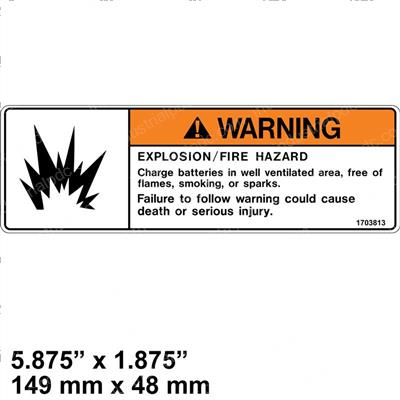 Picture of Decal - Warning Batt