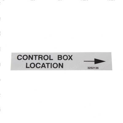 Picture of Decal - Control Box